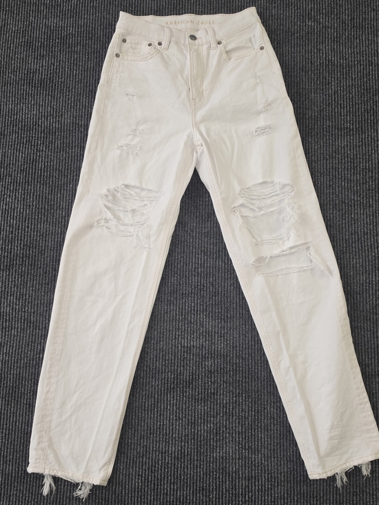 American Eagle Outfitters Denim - American Eagle White Denim Jeans with Copper Hardware